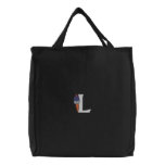 Letter L Ice Cream Monogram Embroidered Bag embroidered bags