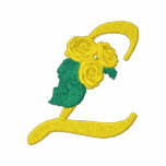 Letter L Roses Monogram Embroidered Shirt embroidered shirts