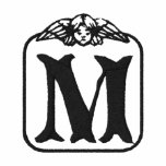 Letter M Angel Monogram Embroidered Shirt embroidered shirts