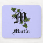 Letter M monogram, personalize mousepads