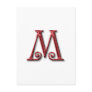 Letter M Monogram Post Card