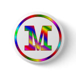 Letter M Rainbow buttons