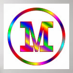Letter M Rainbow posters