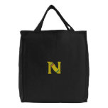 Letter N Beach Towel Monogram Embroidered Bag embroidered bags