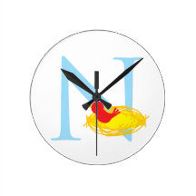 Letter N Initial Clock