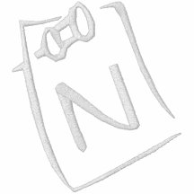 Letter N Note Monogram Embroidered Shirt