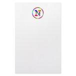 Letter N Rainbow stationery