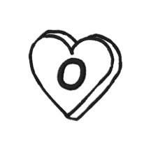 Letter O Heart Monogram Embroidered Shirt