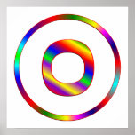 Letter O Rainbow posters