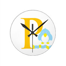 Letter P Initial Clock