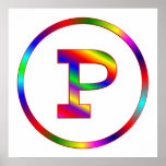 Letter P Rainbow posters