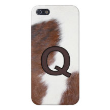 Letter Q Brand Cowhide Livestock Iphone 5 Case