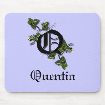 Letter Q monogram, personalize Mouse Pads
