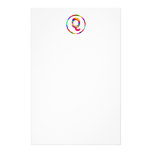 Letter Q Rainbow Personalized Stationery