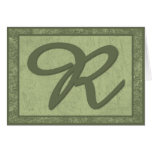 Letter R Greeting Card