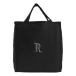 Letter R Fancy Monogram Embroidered Shirt embroidered bags