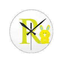 Letter R Initial Clock