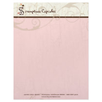 Letter S  Cupcake Business Letterhead