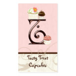 Letter T Monogram Dessert Bakery Business Cards