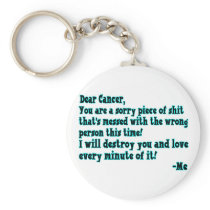 Letter To Cancer Keychains