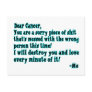Letter To Cancer Post Card