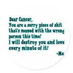 Letter To Cancer Stickers