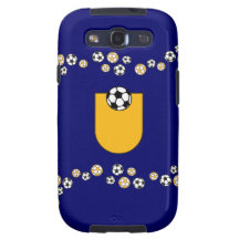 Letter U Monogram in Soccer Gold