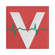 LETTER V EMBROIDERED HOODED SWEATSHIRT