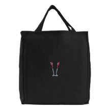 Letter V Monogram Embroidered Bag