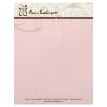 Letter W  Cupcake Business Letterhead