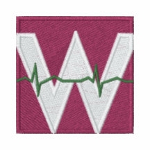 LETTER W EMBROIDERED HOODED SWEATSHIRT