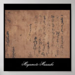 Letter written by Miyamoto Musashi, c. 1600's Posters