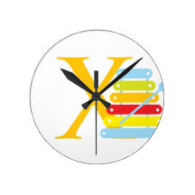 Letter X Initial Clock