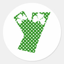 Letter Y Round Sticker