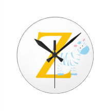 Letter Z Initial Clock
