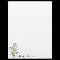Letterhead Christian He has Risen Cross letterhead