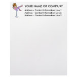 Letterhead - Girl in a Martini Glass, Lil' Red