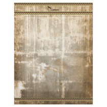 Letterhead Old Torn Paper Gold Brown Border
