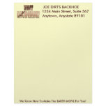 Letterhead - What Earthquake? Backhoe Joke