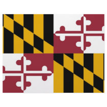 Letterhead with Flag of Maryland, USA