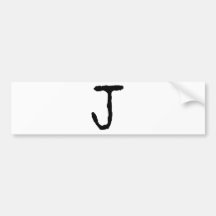LetterJ Bumper Sticker