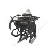 letterpress 1888 star stickers