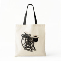 letterpress machine budget tote bag