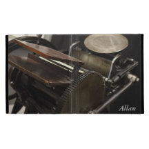letterpress machine iPad folio case