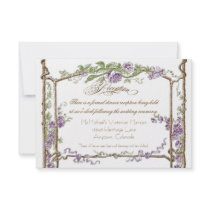 Letterpress Style Vintage Faux Bois Trellis - Blue