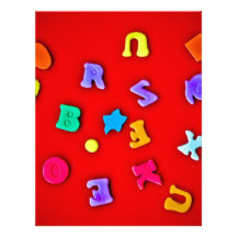 Letters on Red Custom Letterhead