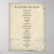 Lettre au l'Affiche-Milieu religieux de poème de D