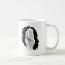 LETTRE "B " DE LANGUE DES SIGNES AMÉRICAINE TASSE