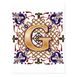 Lettre celtique G de conception Carte Postale