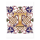 Lettre celtique T de conception Cartes Postales